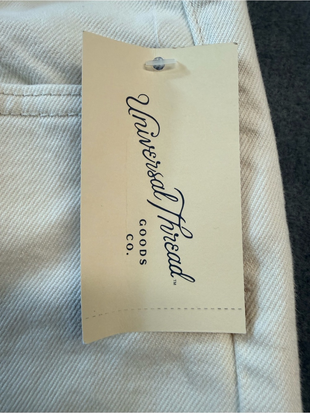 Universal Thread - Cropped Vintage Wide-Leg Jeans in Light Cream - Picture 3 of 9